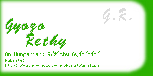 gyozo rethy business card